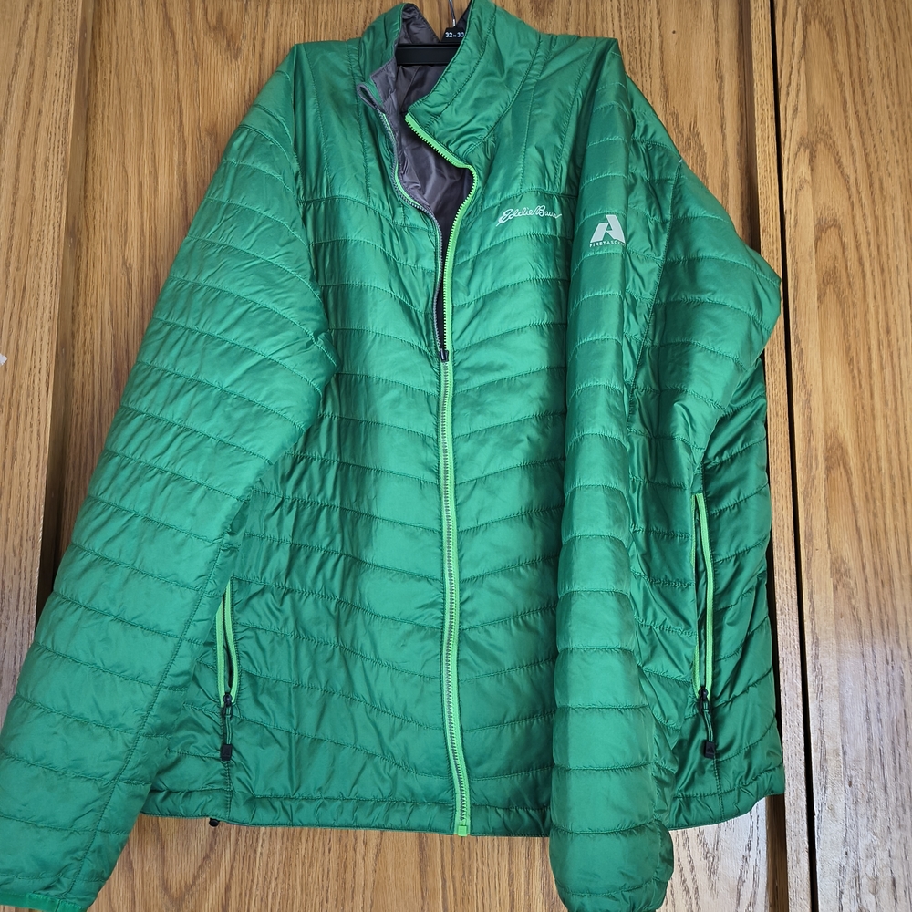 Eddie Bauer Green Quilted Packable Puffer Jacket